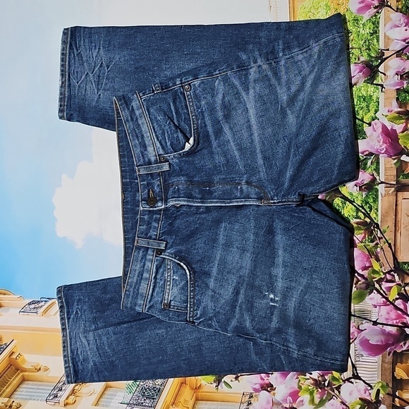 6397 Dark Used Blue High Rise Jeans‎ Button Fly Size 26 - Picture 2 of 9